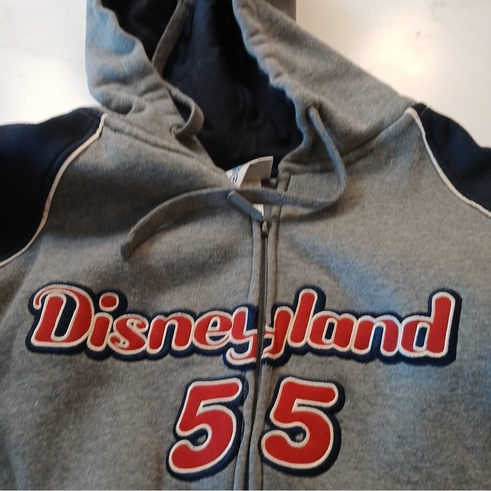 Disneyland Resort 55 Anniversary Mens full zip Hoodie Sweater Sz XL